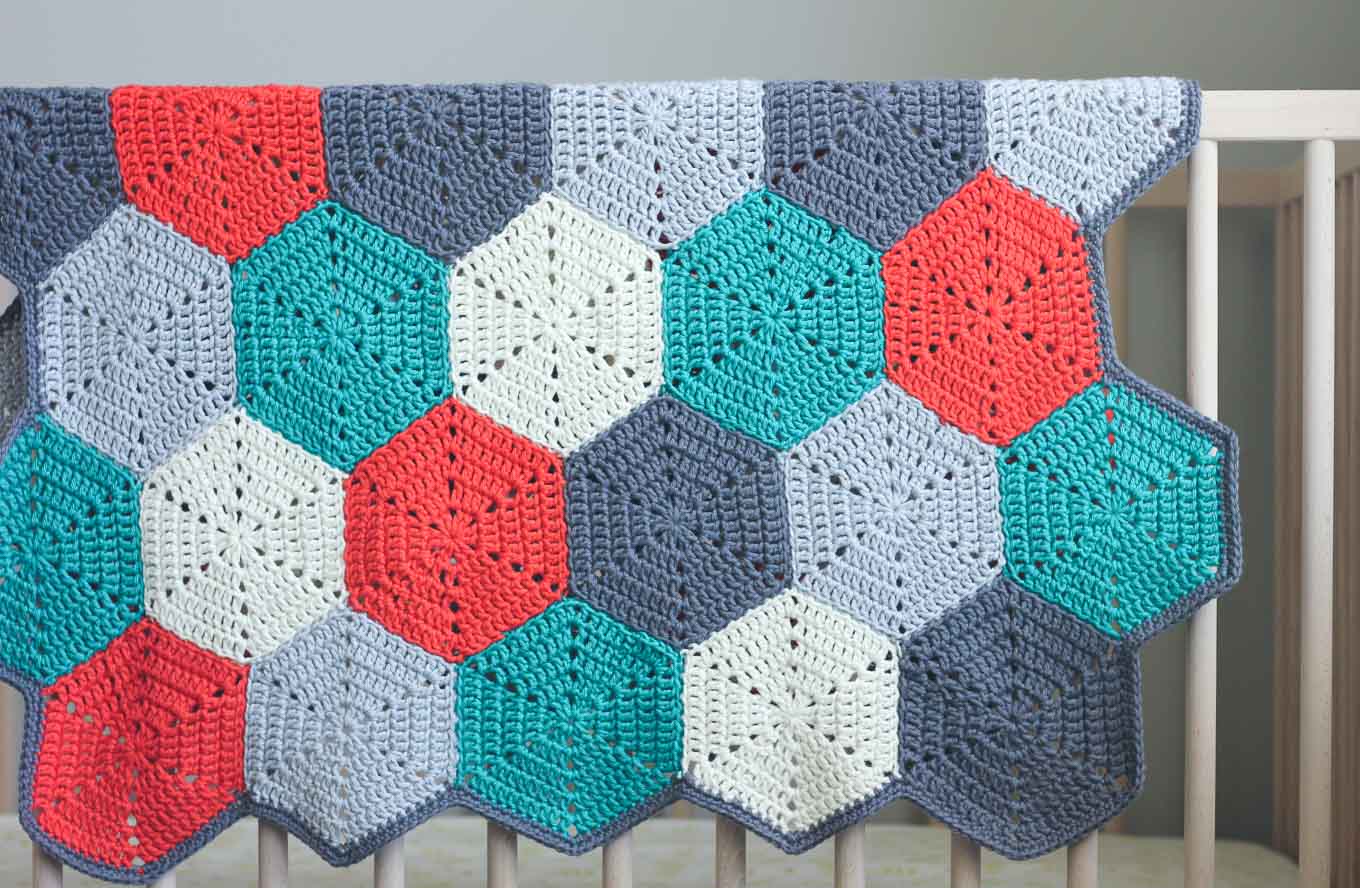 Crochet Afghan Blanket Hexagon Pattern - Free Crochet Tutorial