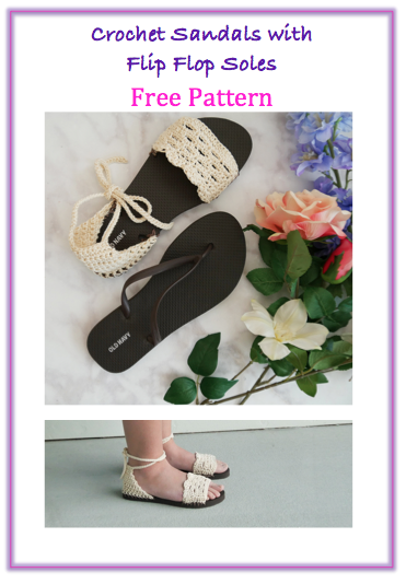 crochet sandals with flip flop sole free crochet pattern free video tutorial