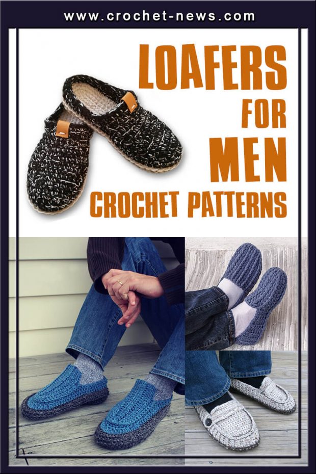 CROCHET LOAFERS FOR MEN PATTERNS