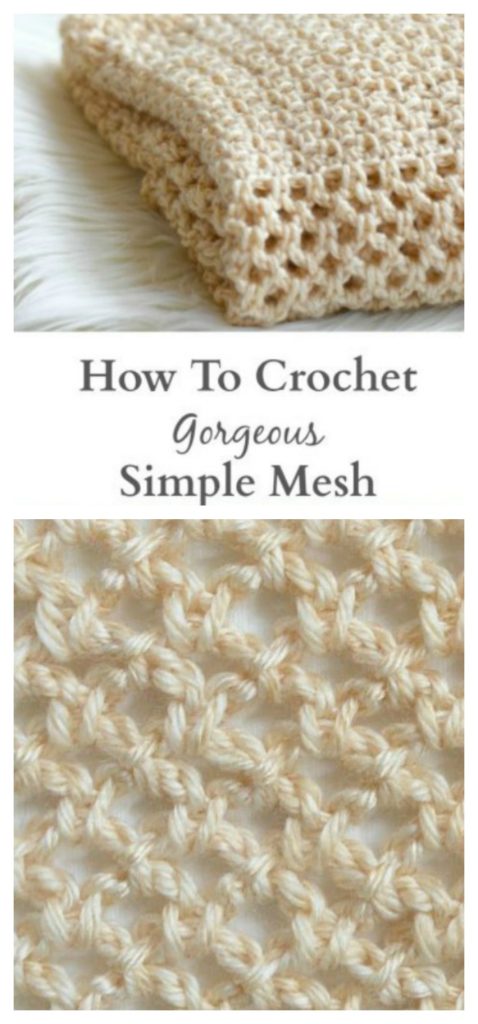 Crochet Mesh Stitch Learn With Pattern And Video Tutorial