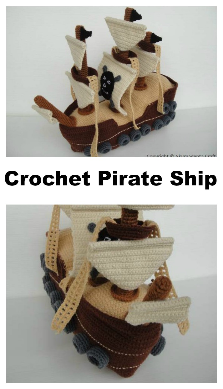 Crochet Pirate Ship - The Perfect Amigurumi Toy For Your Budding Pirate