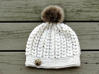 Pearl Puff Stitch Beanie By CrochetDreamz