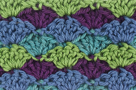 Crochet Shell Stitch Different Colors