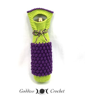 Wine Bottle Bag Free Crochet Pattern by Goddess Crochet