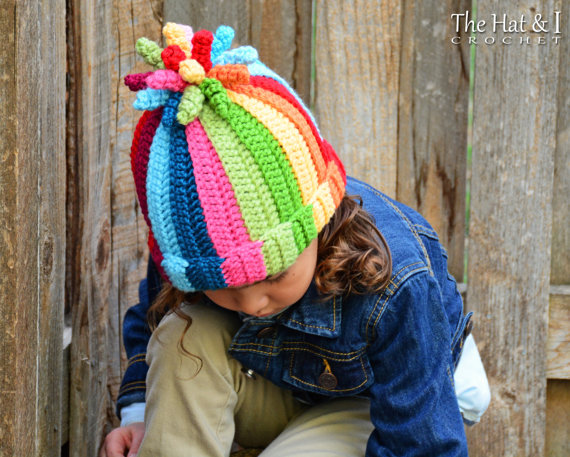 Crochet Rainbow Hat Pattern And Crochet Swirl Hat Pattern