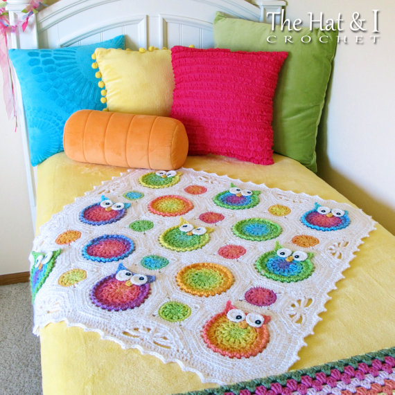 Owl Baby Blanket Crochet Pattern