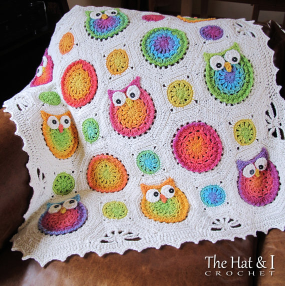 Owl Baby Blanket Crochet Pattern