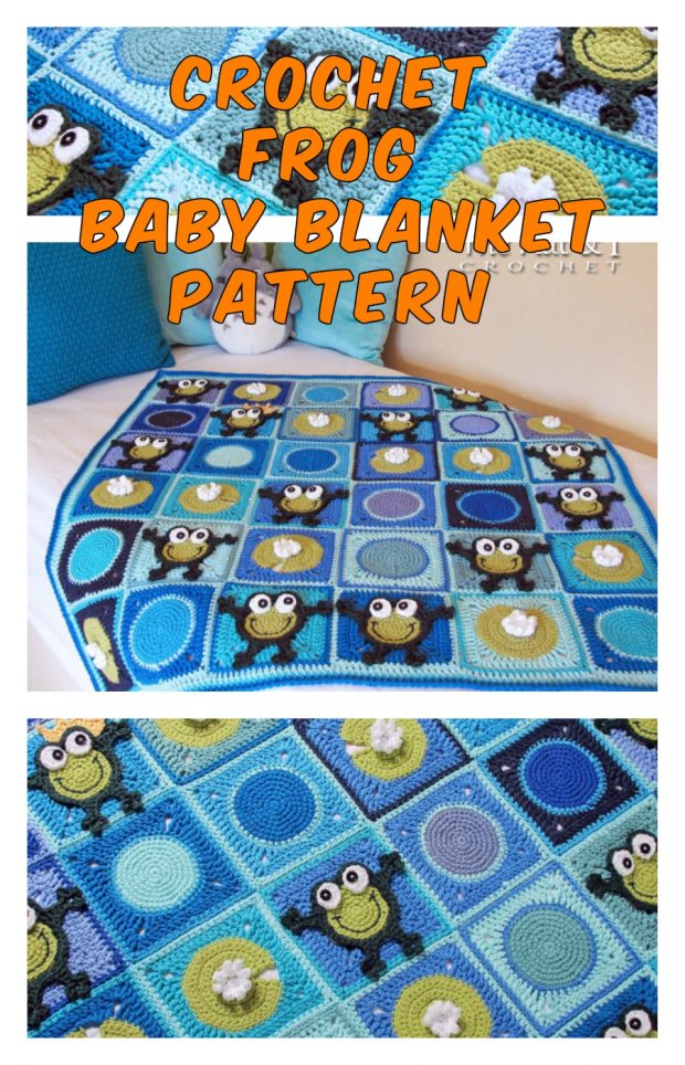 Crochet Frog Baby Blanket Pattern