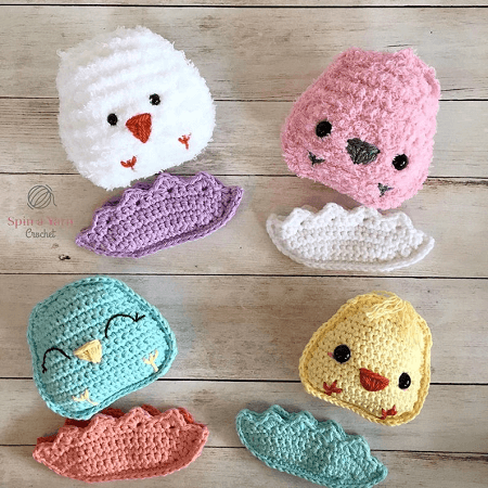 Chubby Spring Chicks Crochet Pattern by Spin A Yarn Studio