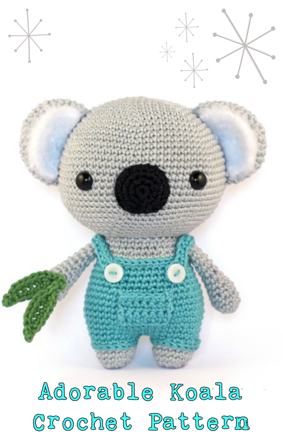 Amigurumi Koala Crochet Pattern Wearing A Dungaree Crochet