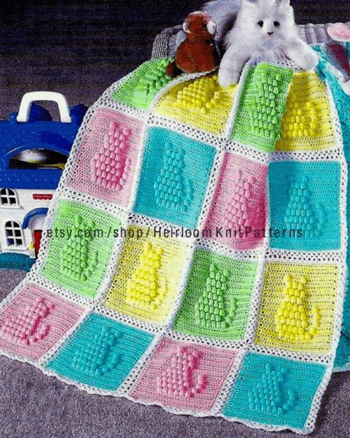 crochet popcorn stitch baby blanket