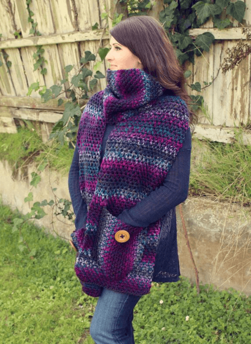 linen stitch crochet scarf