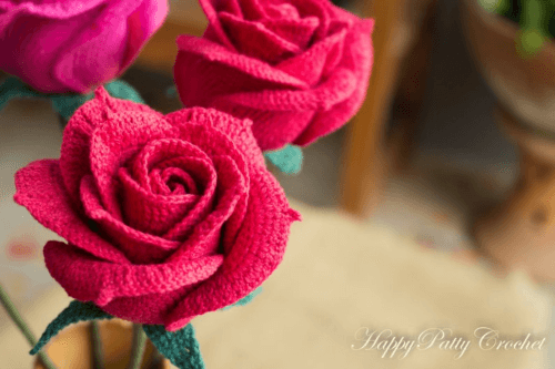 crochet rose pattern