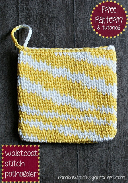 Waistcoat Crochet Stitch Potholder