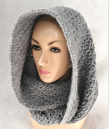 Blossom Stitch Hooded Cowl Crochet Pattern by Crochet N Crafts