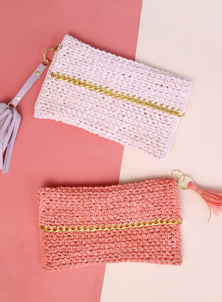 Clutch Using Moss Stitch