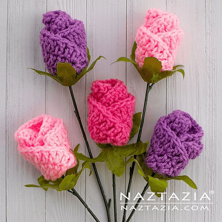 Crochet Origami Rose Pattern by Naztazia