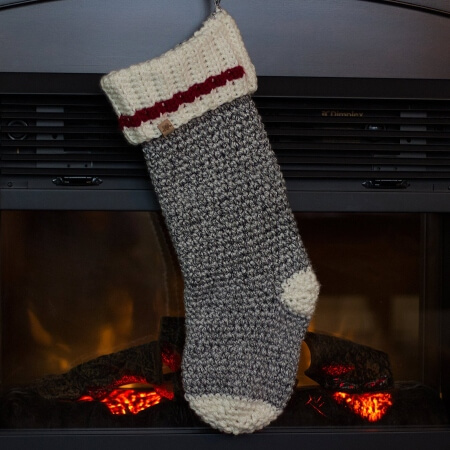 Polar Ridge Crochet Christmas Stocking Pattern - Pretty Darn Adorable