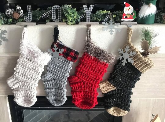 Crochet Christmas Holiday Stocking Pattern - Knitty Momma