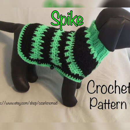 free crochet dog sweater with legs