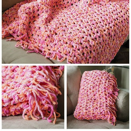 Sofa Blanket Beginners Crochet Pattern by Fine Craft Guild 