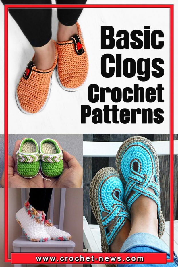BASIC CROCHET CLOGS PATTERNS