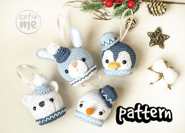 Amigurumi Crochet Christmas Tree Ornament Pattern by Cutie Me Store