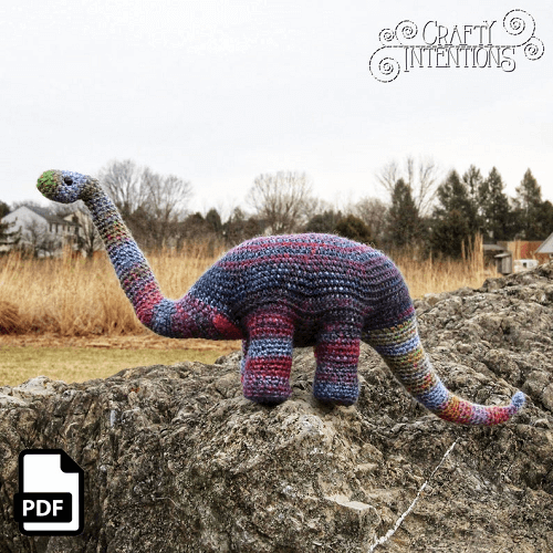 Brachiosaurus Long Neck Dinosaur Crochet Pattern by Crafty Intentions