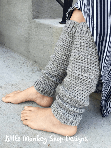 Classic Crochet Leg Warmers Pattern by Little Monkey Shop