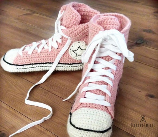 crochet converse high tops pattern