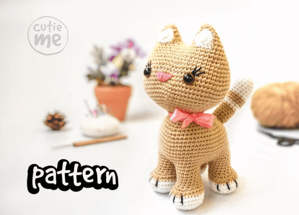 Mia the Cat Crochet Cat Pattern by CutieMeStore