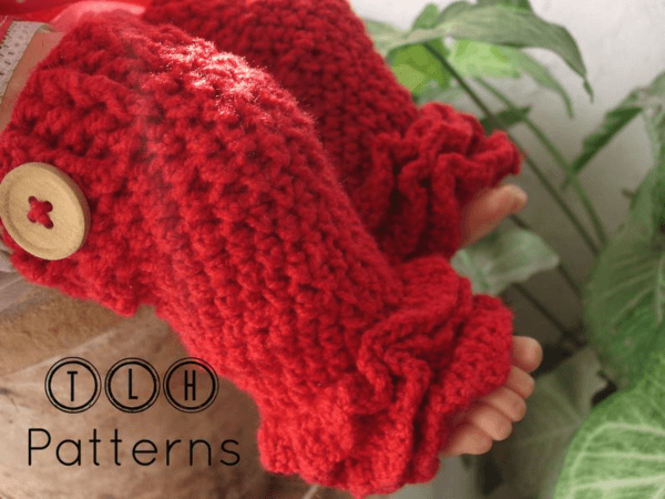 Ruffled Baby Crochet Leg Warmers Pattern by TLH