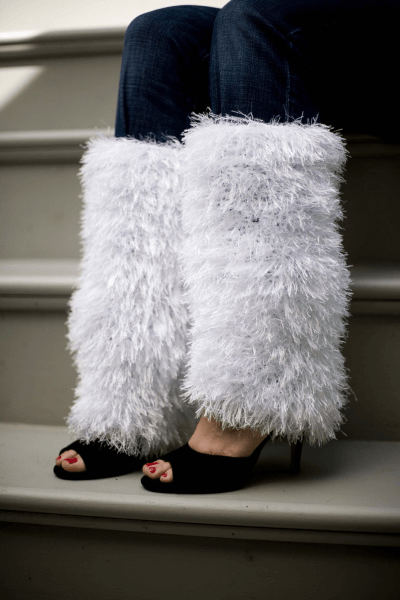 Snowy Lane Crochet Leg Warmers Pattern by Lion Brand