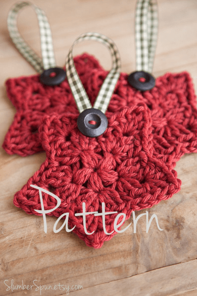 Star Crochet Christmas Ornament Pattern by Slumber Spun