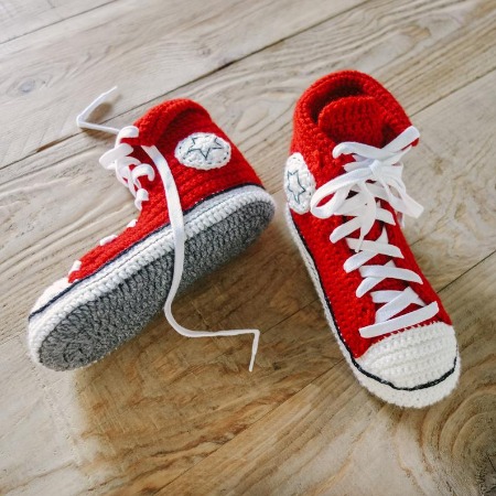 crochet converse high tops pattern