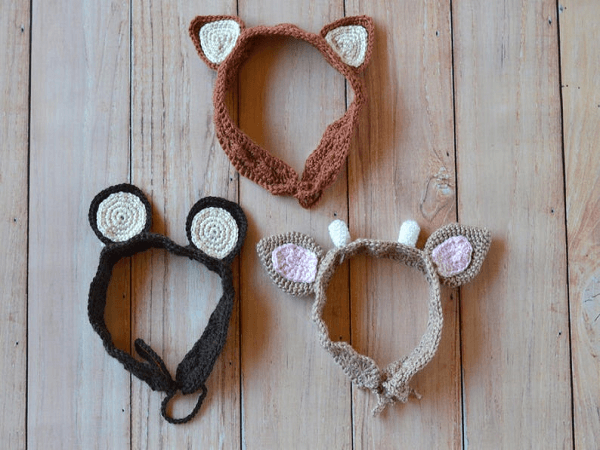 Animal Ears Crochet Pattern by Whistle and Ivy