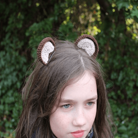 Clip on Bear Ears Crochet Pattern by Jane