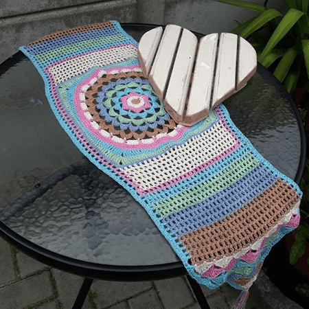 Bohemia Valley Table Runner Crochet Pattern by Creative Crochet Workshop