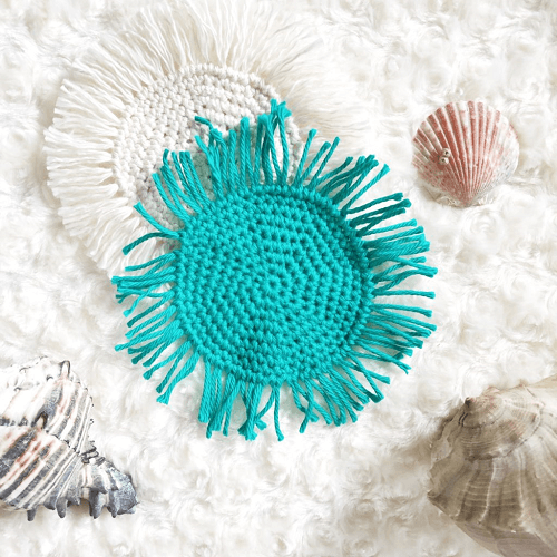 Boho Crochet Coasters Pattern by The Plush Pineapple