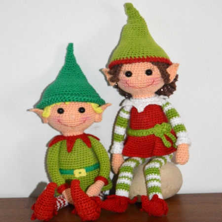 Christmas Crochet Elves Pattern by Amigurumi BB