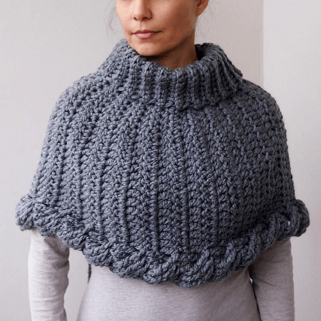 Crochet Braided Bulky Poncho Pattern by Ana D Design