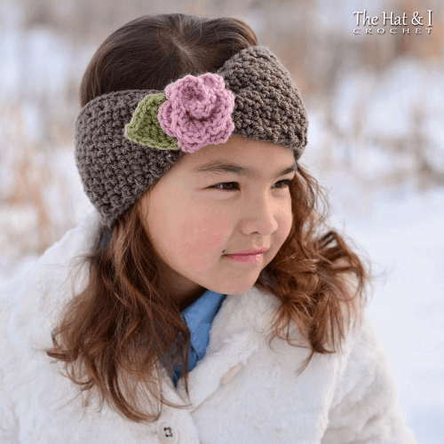 Crochet Cottage Rose Headband Pattern by The Hat And I