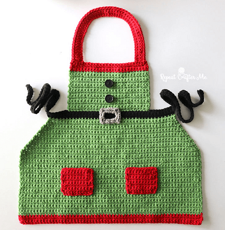 Crochet Elf Apron Pattern by Repeat Crafter Me