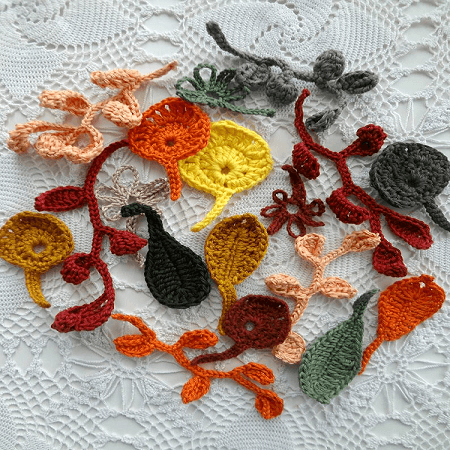 Crochet Autumnal Leaves Pattern by Maya Kuzman