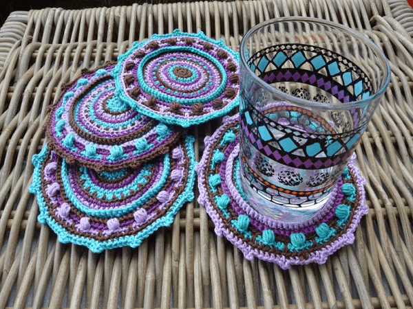 Crochet Mandala Coaster Pattern by Lilla Bjorn Crochet