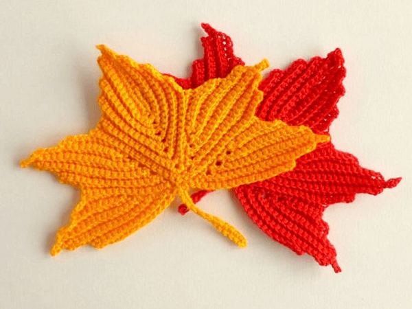 Irish Crochet Maple Leaf by Luba Davies Atelier