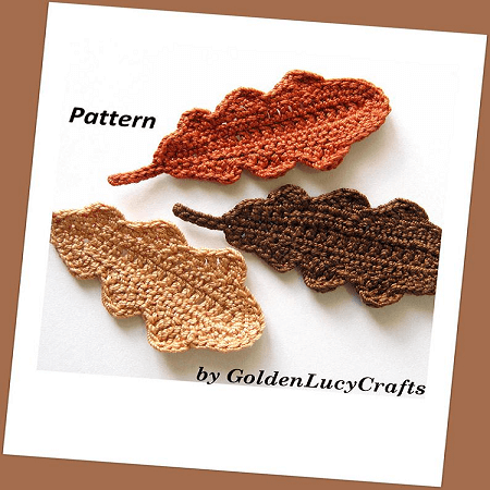 Crochet Oak Leaf Pattern by Golden Lucy Crafts