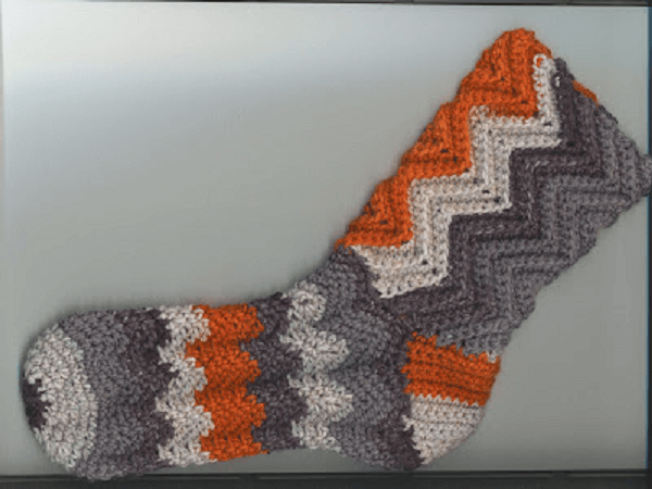 Crochet Ripple Socks Pattern by Treasures Made From Yarn