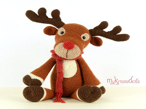 Rudolf Reindeer Crochet Pattern by My Krisssie Dolls