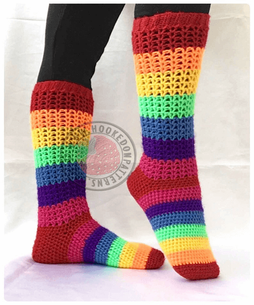 crochet slouchy sock pattern